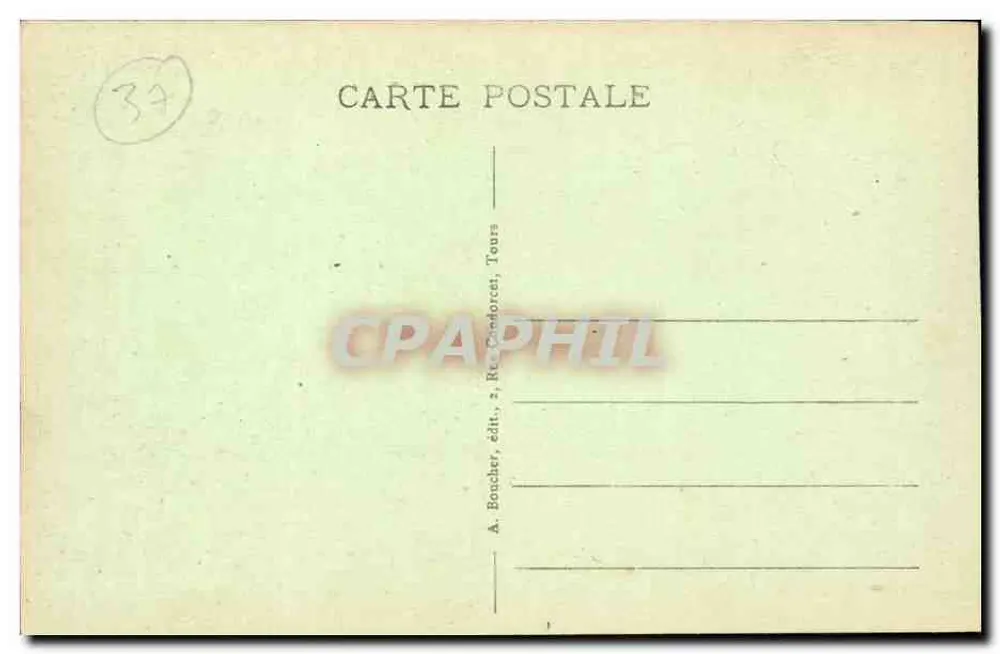Tours (Loire-et-Loire) - A Estação - A. B. - Verso