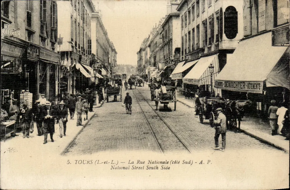 Tours (Indre-et-Loire) — La Rue Nationale (Südseite) — A.P. - Vorderseite
