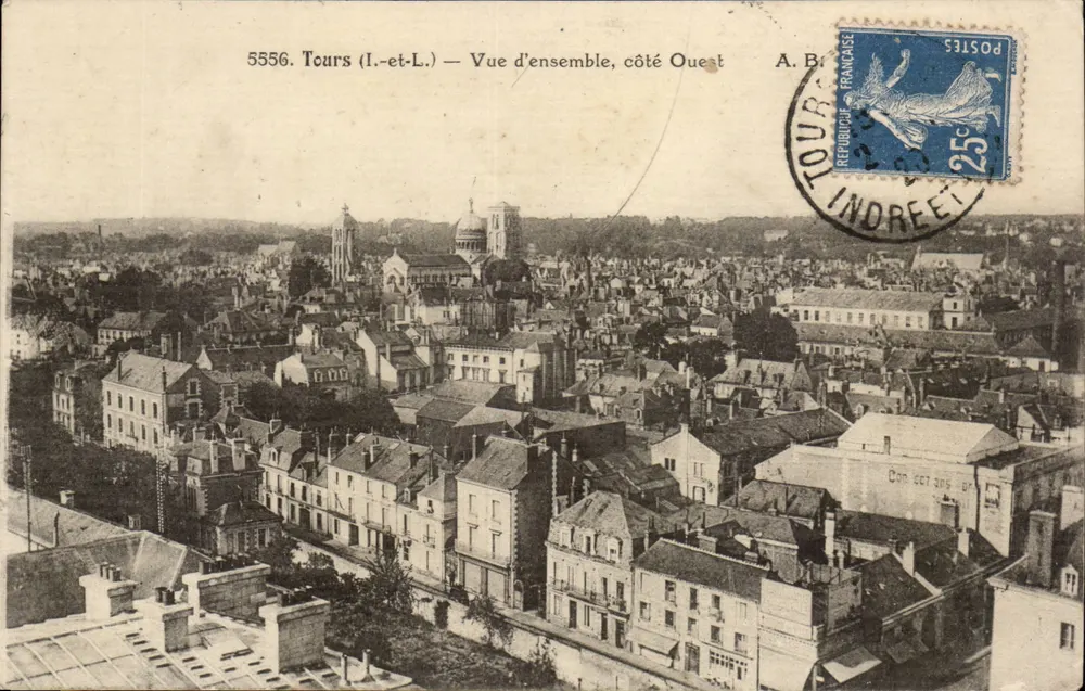 Tours (Loire-et-Loire) — Vista geral, lado Oeste — A. B. (editor) - Frente
