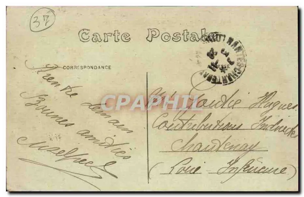 Tours (Loire-et-Loire) — Vista geral, lado Oeste — A. B. (editor) - Verso