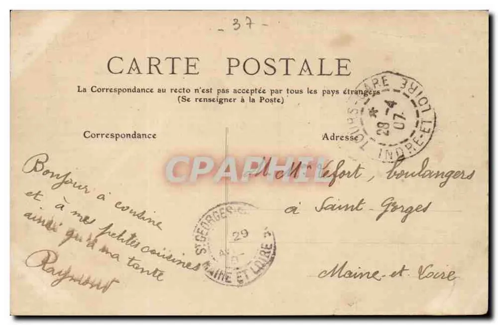 Tours — O Teatro — Editor G. G. L. n°44 - Verso