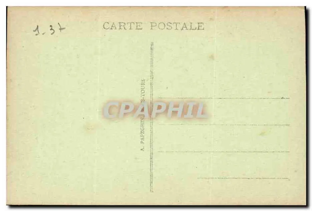 Tours (Indre-et-Loire) - O Palácio de Justiça e o Hotel de Ville (lado Sul) - A.P. - Verso
