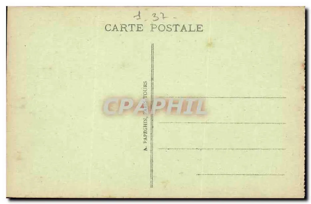 Tours (Indre-et-Loire) — A Vista do Hotel de Ville — A. P. (Laloux, arquiteto) - Verso