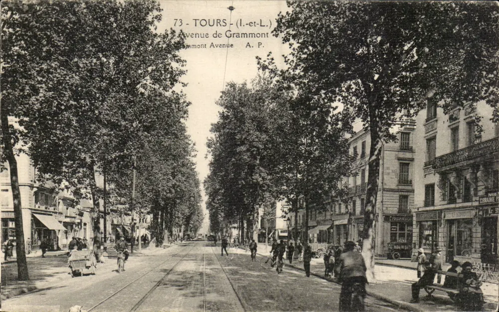 Tours (Loire-et-Loire) — Avenida de Grammont — A.P. n°73 - Frente