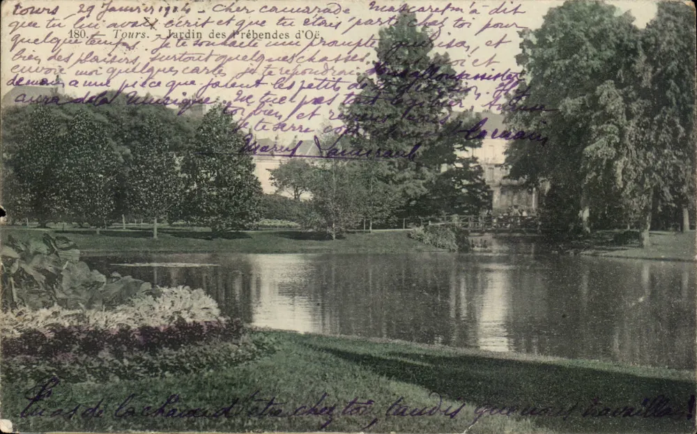 Tours — Jardim das Prébendas de Orléans — editor desconhecido, n° 180 - Frente