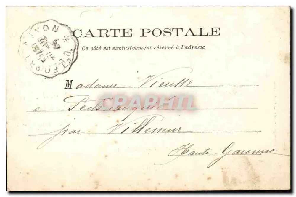 Chenonceaux (Indre-et-Loire) — O Castelo — Hachette e Cie, edição Ed. L. foto - Verso