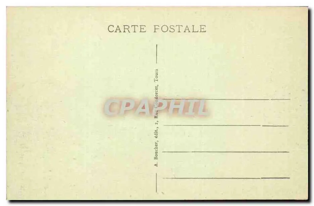 Tours — Catedral — A. Boucher, editora, Tours - Verso