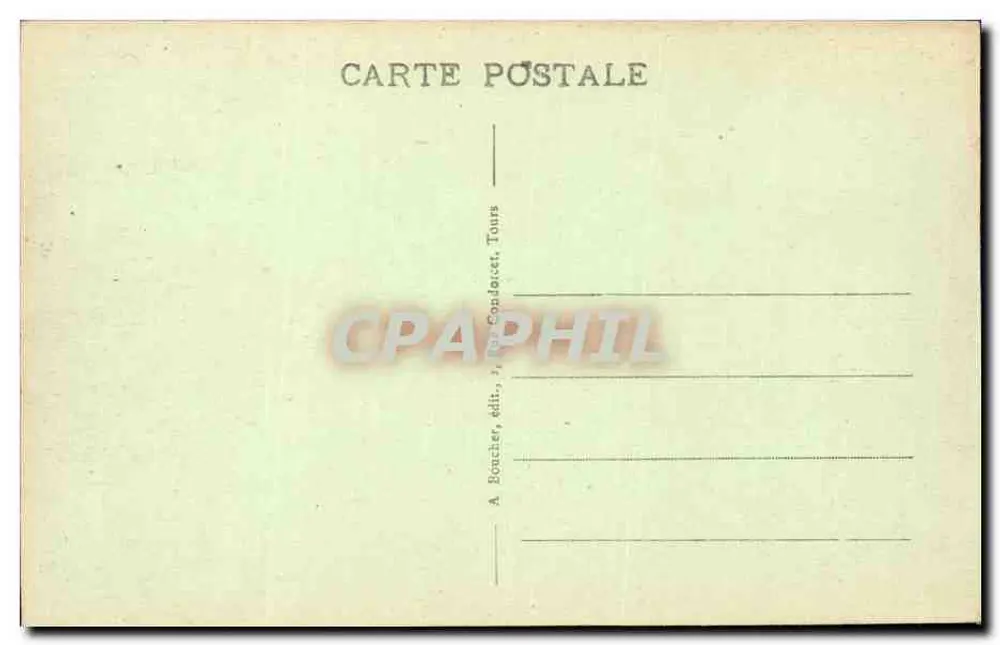 Tours (Indre-et-Loire) - O Hotel de Ville - A. B. - Verso