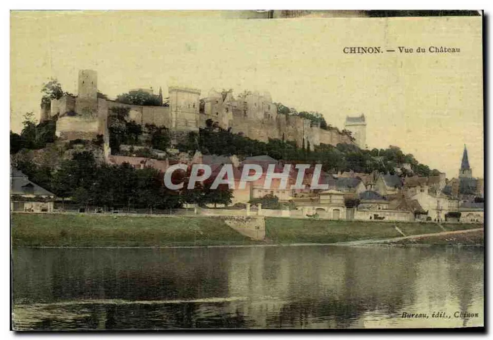 Chinon — Vista do Castelo — Bureau, editor, Chinon - Frente