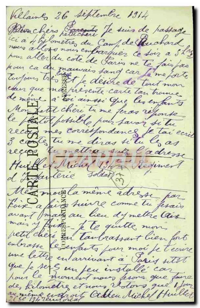 Camp du Ruchard (I.-et-L.) — Zelte und Küchen, Straße Tramond — LL. - Rückseite