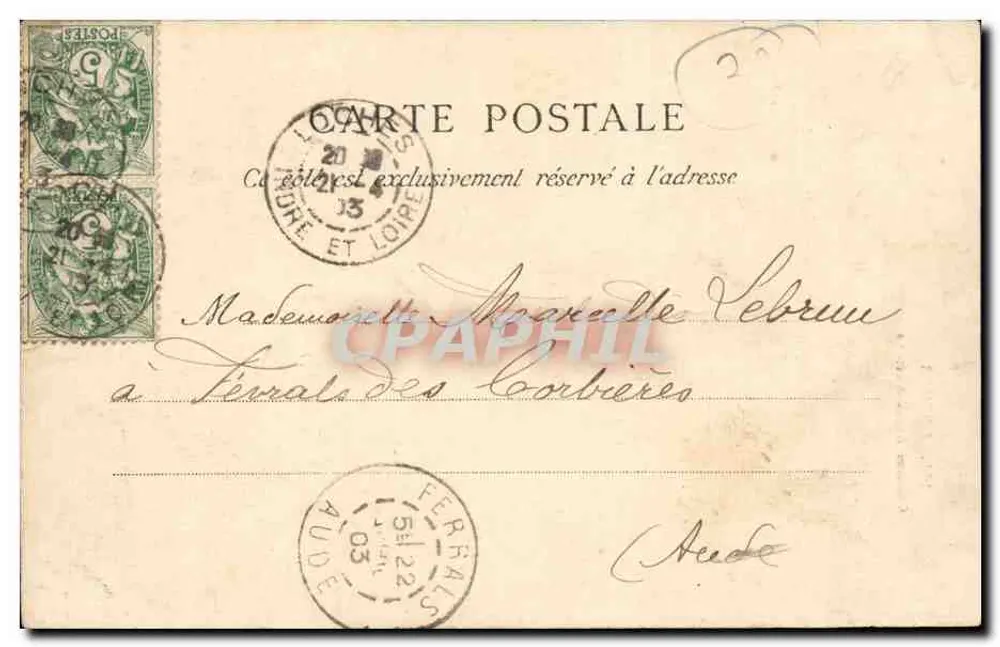 Loches — Torre da Igreja de São Antônio — Editor: C. Béguin & Cie, n° 134 - Verso
