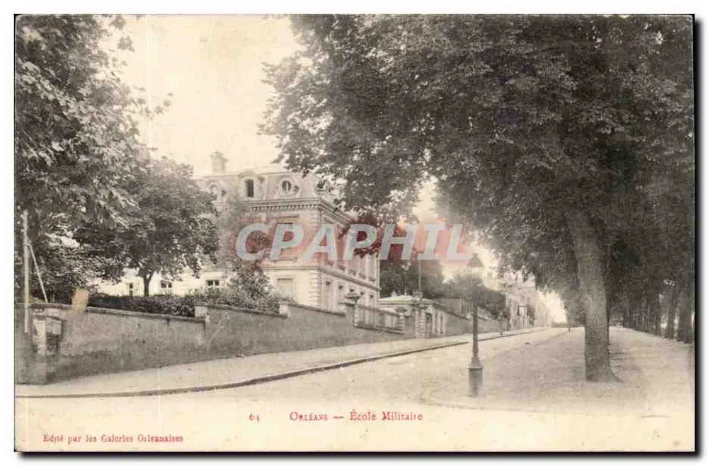 Orléans — Escola Militar — Editado pelas Galerias Orléanoises n°64 - Frente
