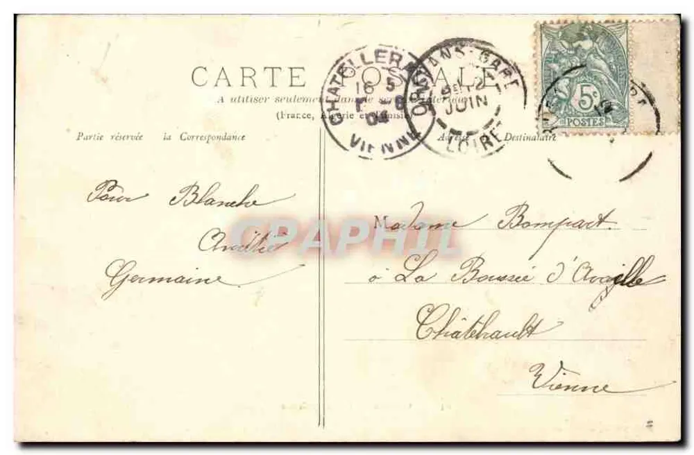 Orléans — Escola Militar — Editado pelas Galerias Orléanoises n°64 - Verso