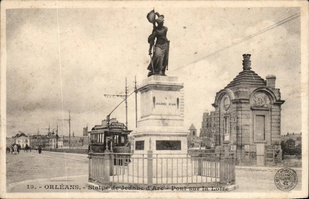 Orléans — Statue der Joan of Arc auf der Brücke über die Loire — Verlag: Lettre Illustrée - Vorderseite