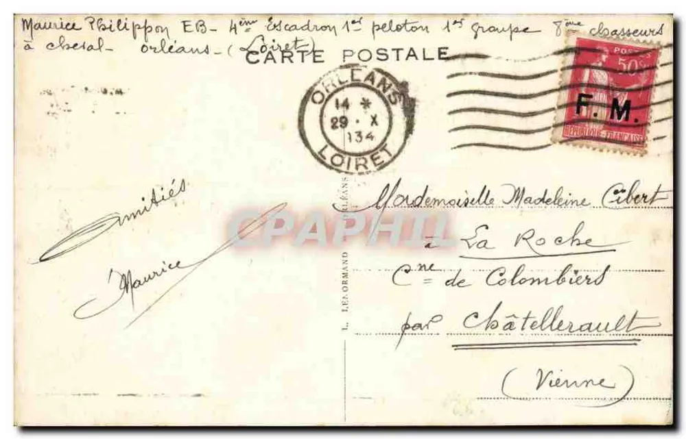 Orléans — A Rue Jeanne-d'Arc — editor não identificado - Verso
