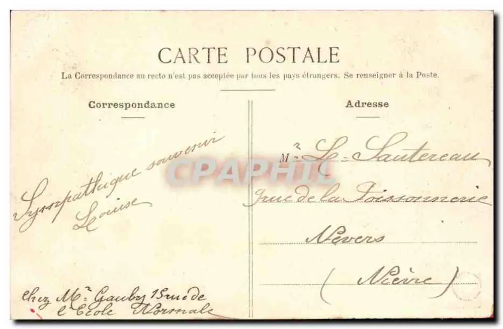 Orléans — Escola Militar — Galerias Orcanaires - Verso