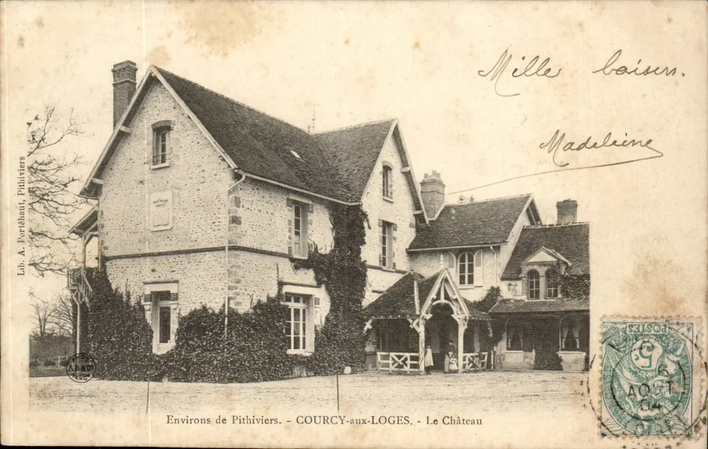 COURCY-aux-LOGES - Das Schloss — Umgebung von Pithiviers — Lib. A. Portd'haut, Pithiviers - Vorderseite