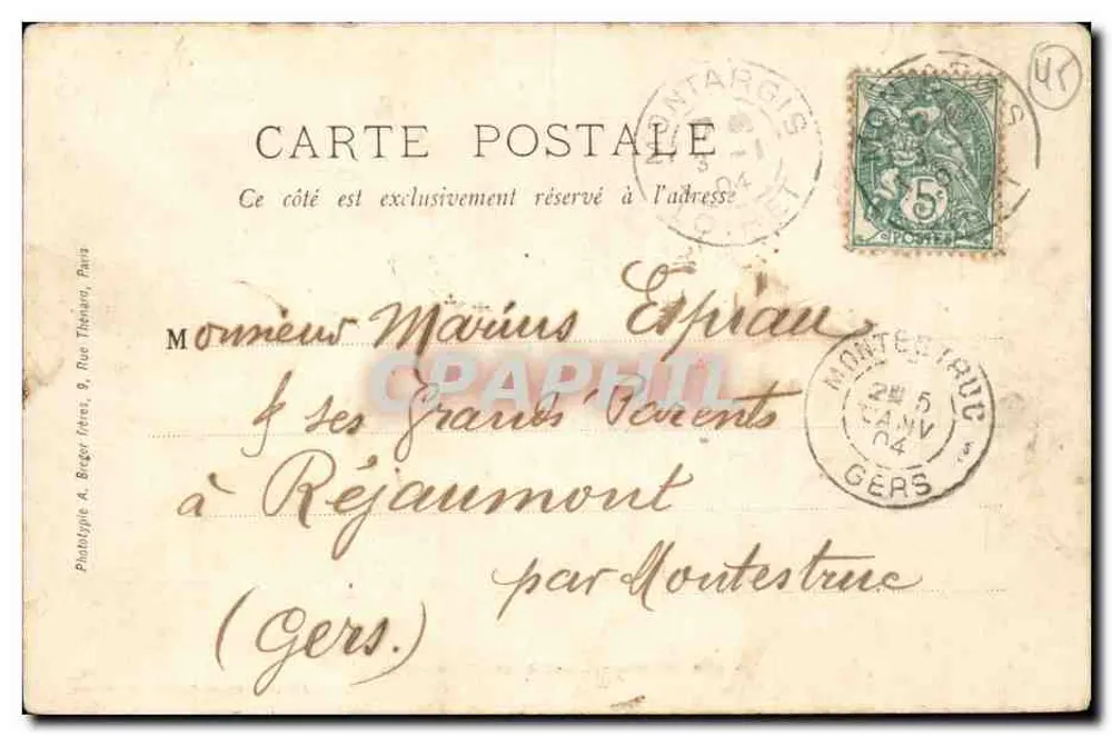 Montargis - Igreja de Santa Magdalena — Livraria Veuve Bégault, Montargis - Verso