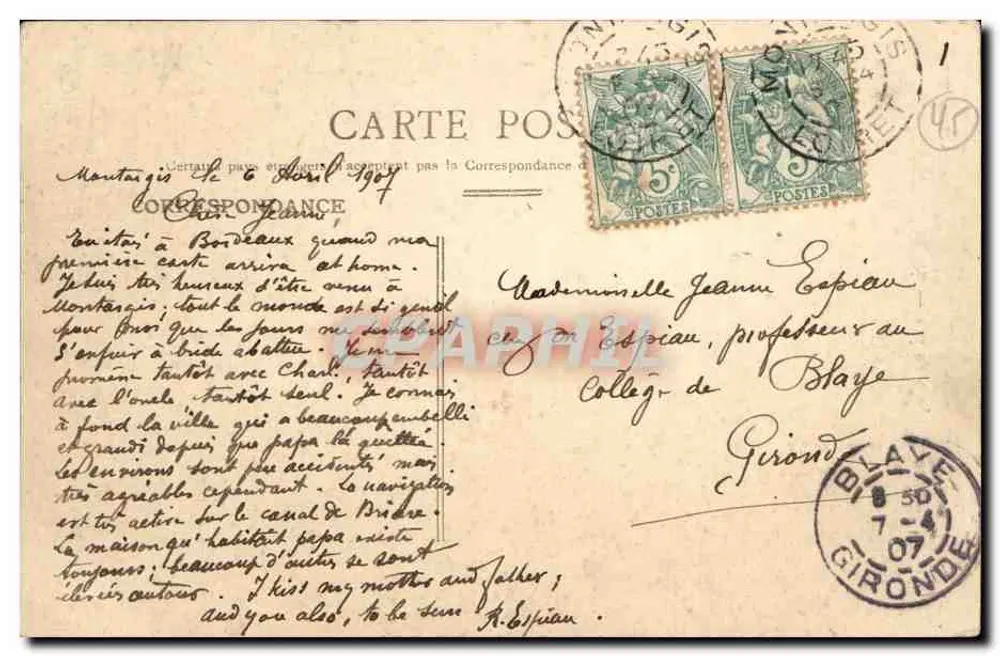 Montargis — Caixa de Economia — Cliché Mallet - Verso