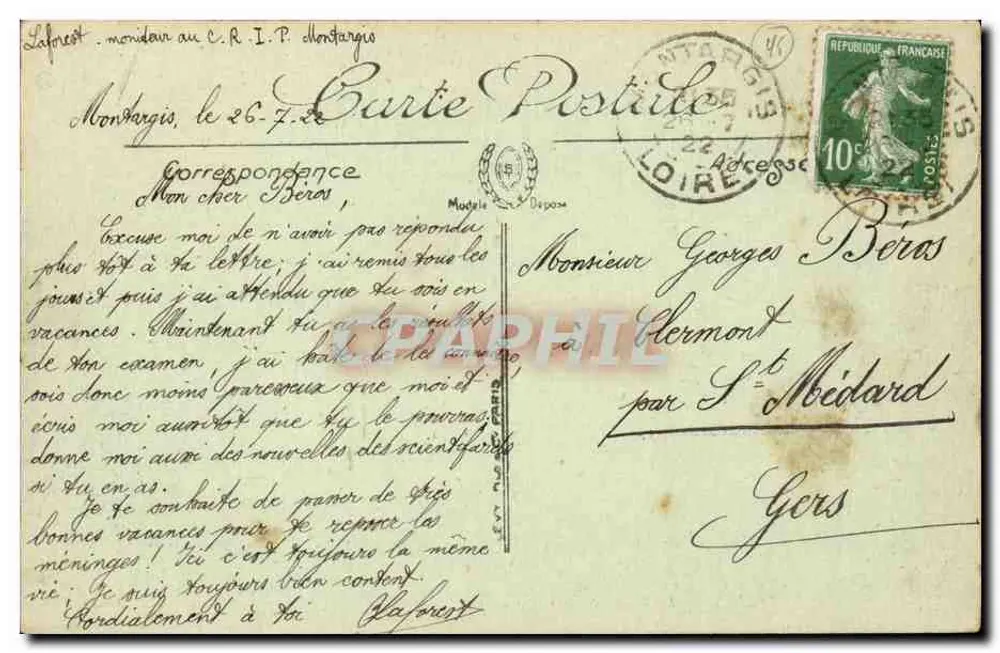 Montargis — La Cuisse d'Épargne — Wydanie N.G. - Rewers