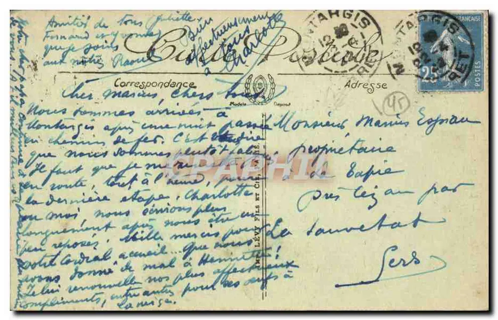Montargis — Ein Zweig des Loing, Rue du Pont-Neuf — LL. - Rückseite
