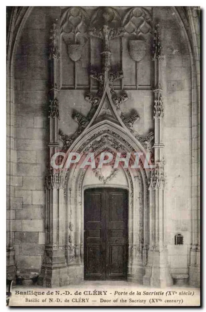 Basilika von N.-D. von CLÉRY — Tor der Sakristei (15. Jahrhundert) — H. Lemaire, phot.édit. - Vorderseite