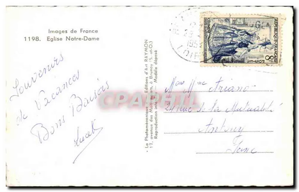 Beaunecey — Igreja de Nossa Senhora — Edições de Arte RAYMON - Verso