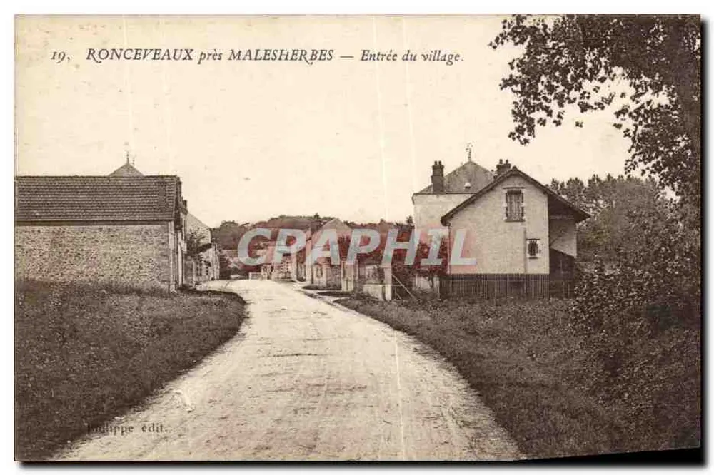 Ronceveaux bei Malesherbes — Eingang zum Dorf — Philippe edit. - Vorderseite