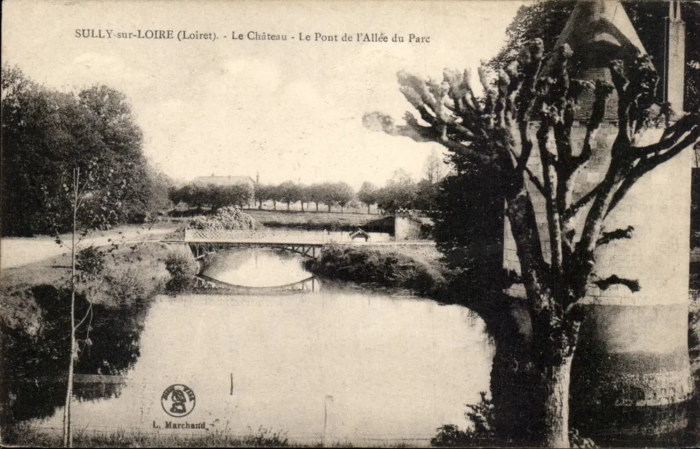 SULLY-sur-LOIRE (Loiret) - Das Schloss - Die Brücke der Parkallee - L. Marchand - Vorderseite