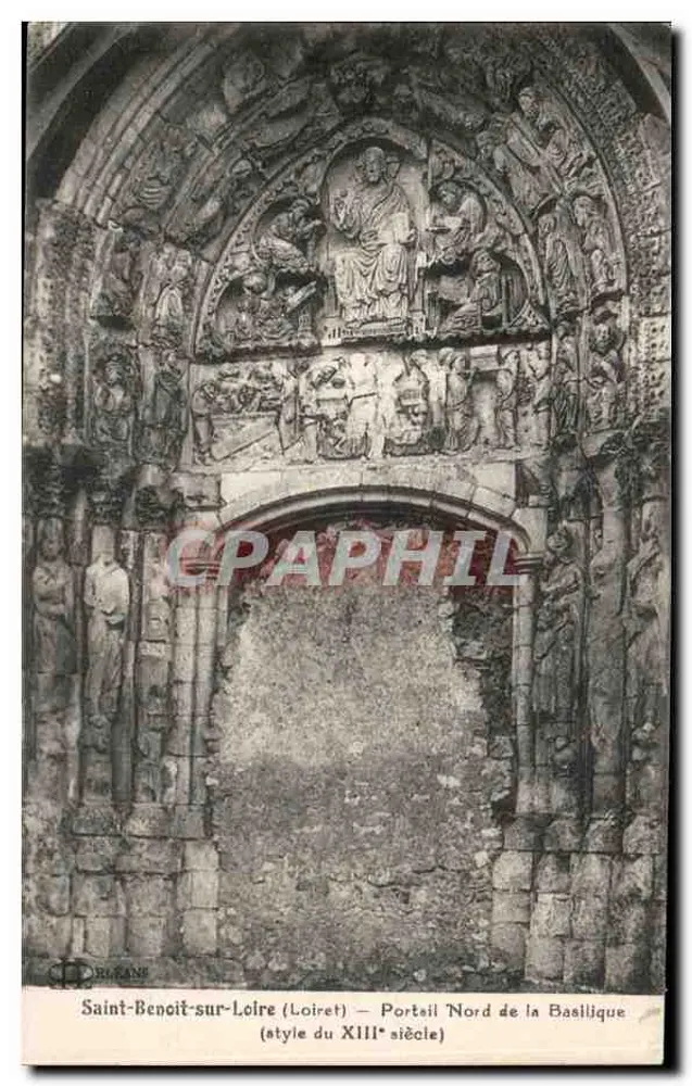 Saint-Benoît-sur-Loire (Loiret) — Nordportal der Basilika (Stil des 13. Jahrhunderts) — Verlag L. Lenormand, Orléans - Vorderseite