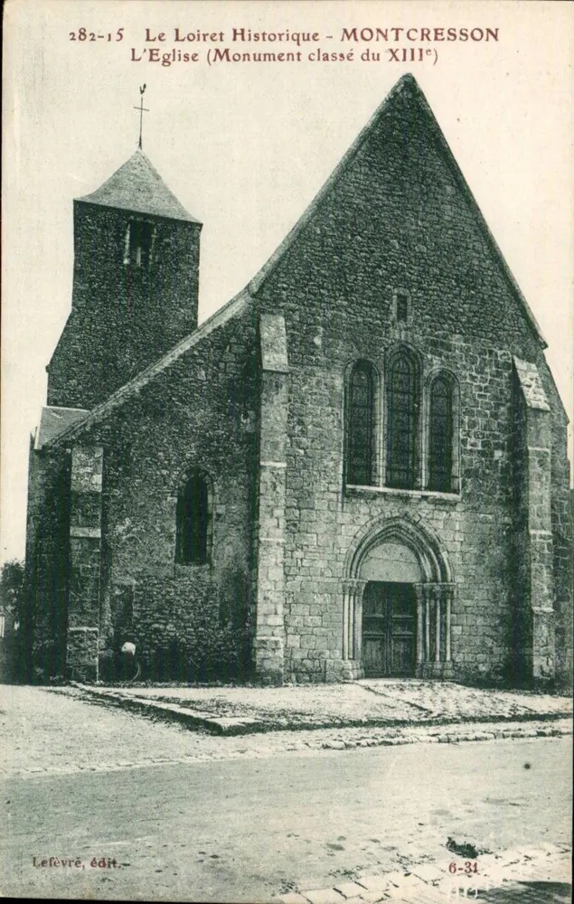 Igreja de Montcresson — Monumento classificado do século XIII — Lefèvre, editor n° 282-15 - Frente