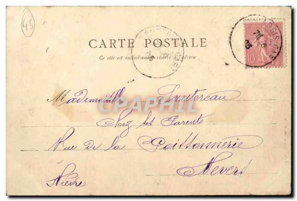 Montargis - As margens do Loing — Lib. Roger, Montargis - Verso