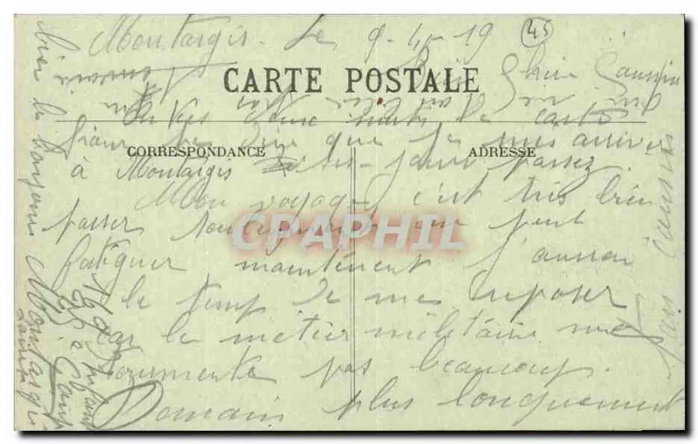 Montargis (Loiret) - Hotel de Ville — Edição V. O. - Verso