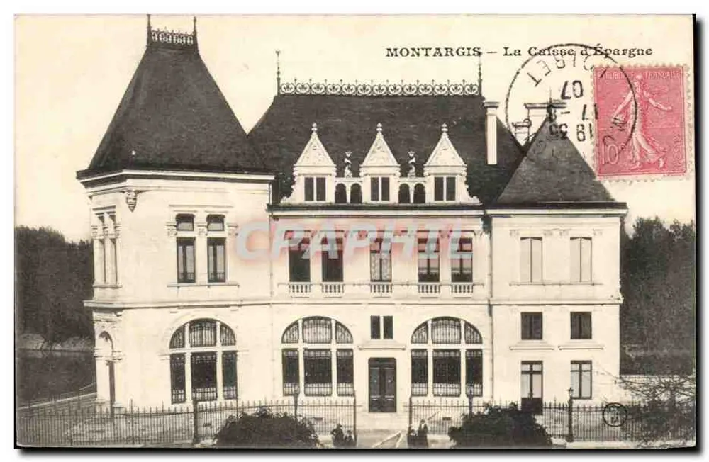 Montargis — A Caixa de Poupança — editor anônimo, número de série não visível - Frente