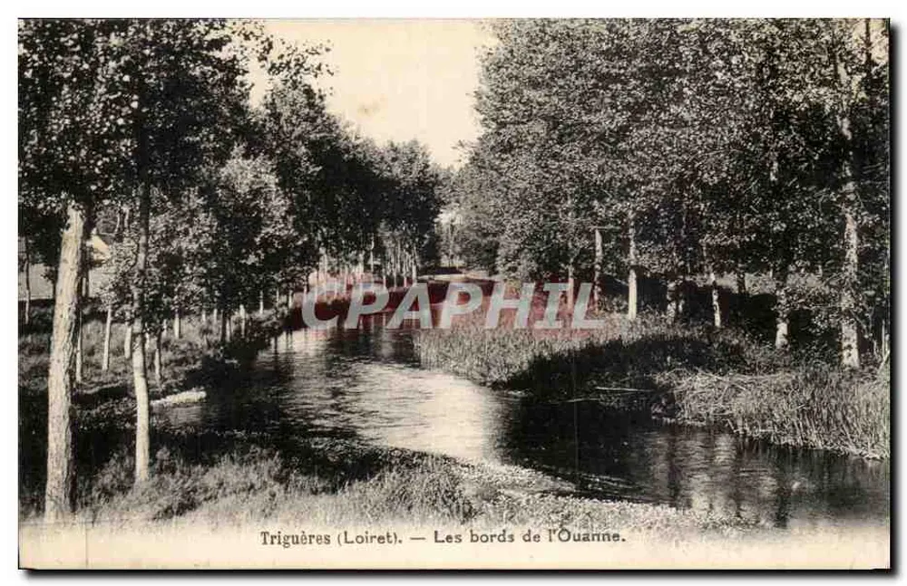 Triguères (Loiret) — As margens da Ouanne — editor L. Le Normand, n° 318 - Frente