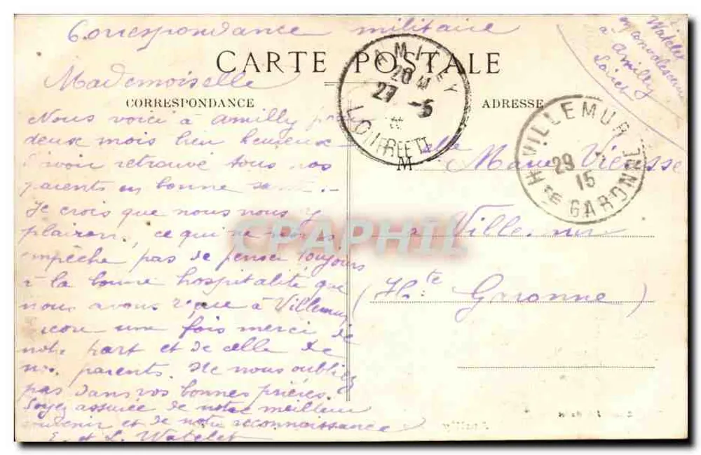 Amilly (Loiret) — Innenansicht der Kirche, an einem Festtag — Edition Joly Hallet - Rückseite