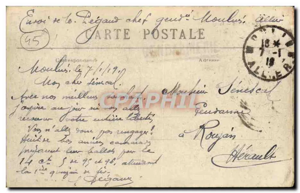 Montargis — Piazza Mirabeau e Rue Dorée — Editore V.O. - Verso