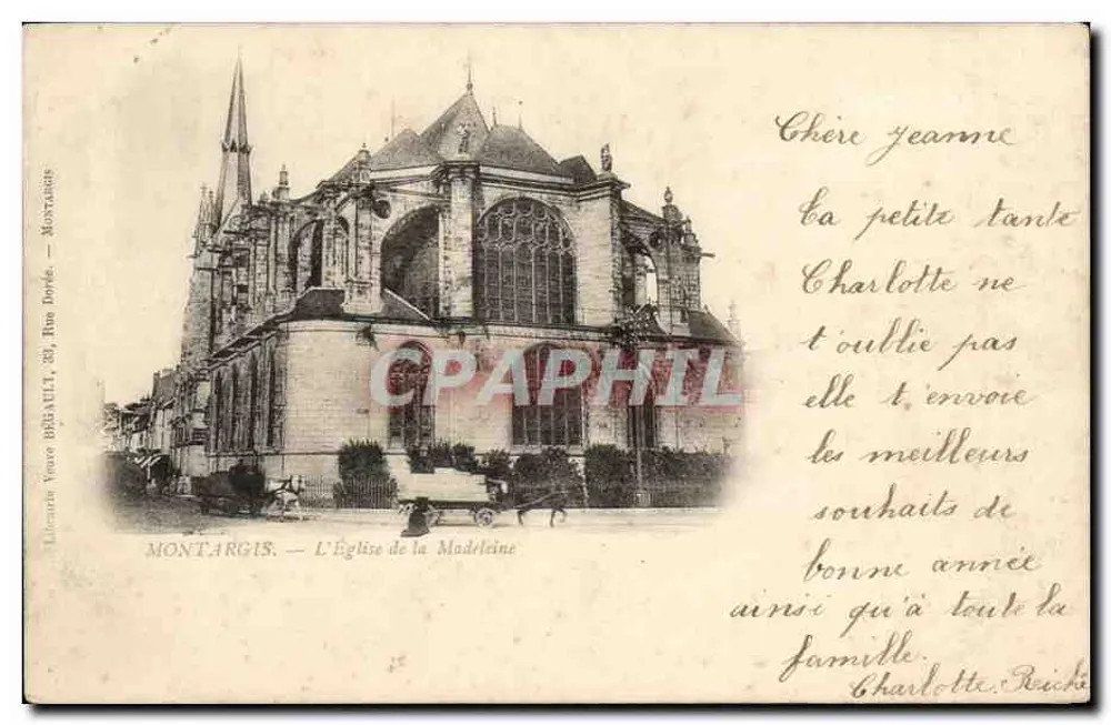 Montargis — A Igreja da Madeleine — Licarte Veuve Béault, 23, Rue Dorée - Frente