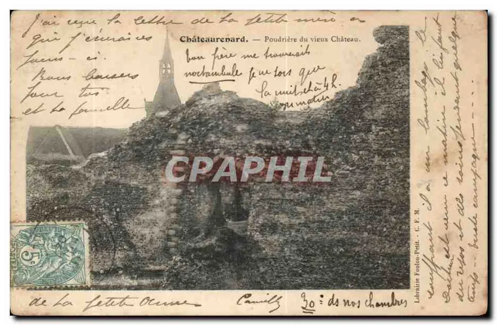 Châteaurenard — Pulvermagazin des alten Schlosses — Labinaire Fouton-Peit - C. F. M. - Vorderseite