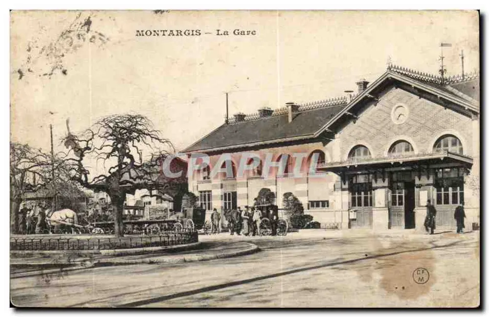 Montargis — A Estação — Editor C.F.M. - Frente