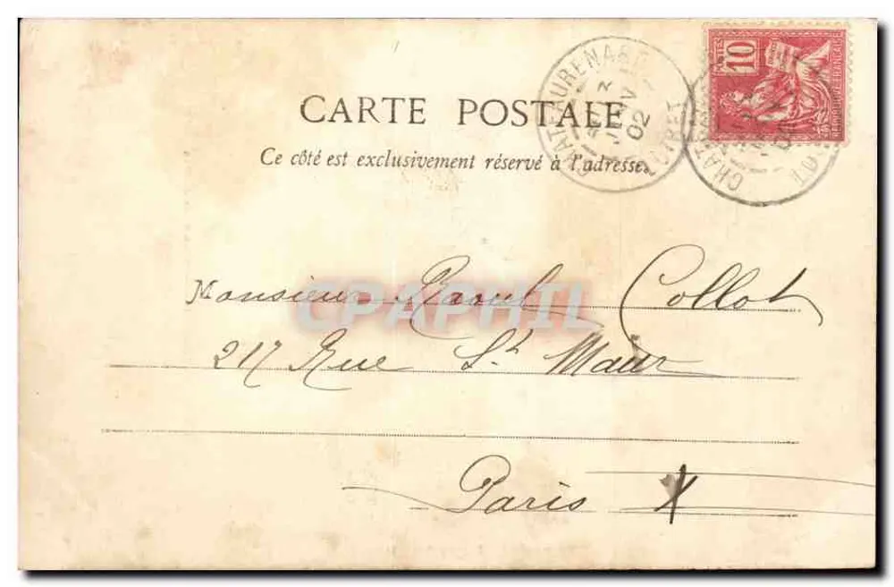 Châteaurenard - Tor des alten Schlosses — Librairie Roulin-Filloy in Saint-Florentin, Seriennummer nicht sichtbar - Rückseite