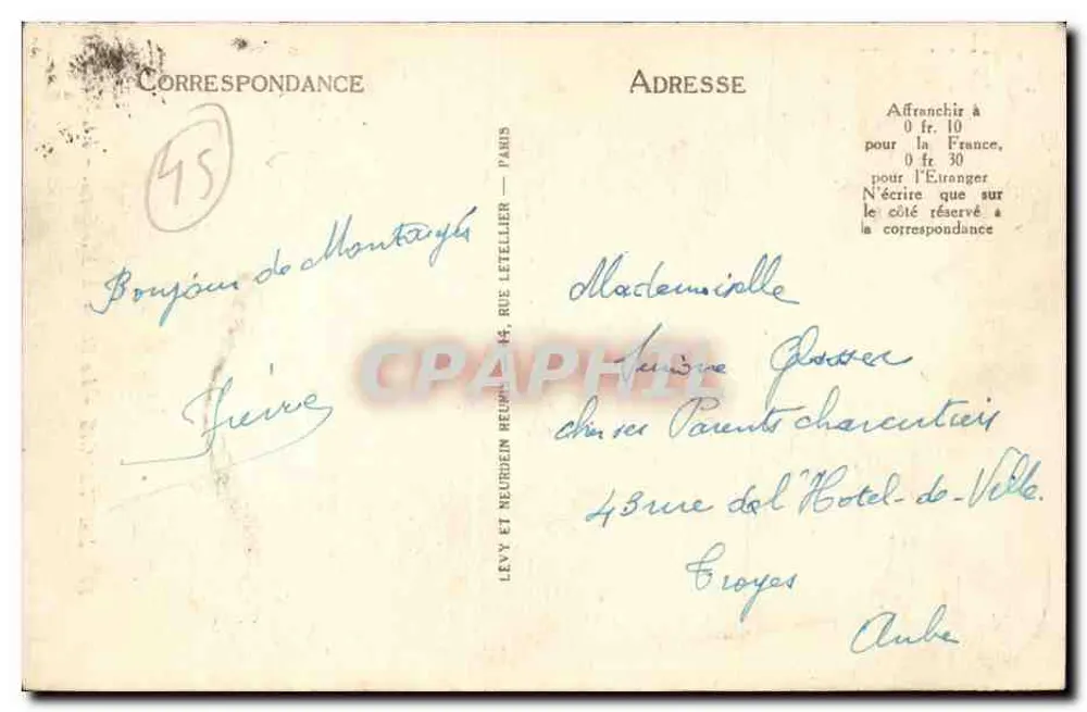Montargis - A Estátua de Mirabeau — LL n°18 - Verso