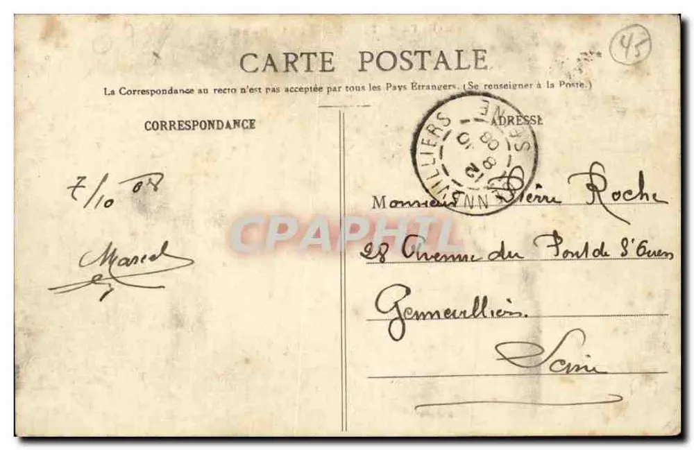 Montargis - Vista sobre o Canal — C.F. M, editor - Verso