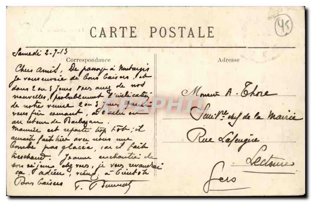 Montargis — Vista Geral (n° 1) — Editor CFM - Verso