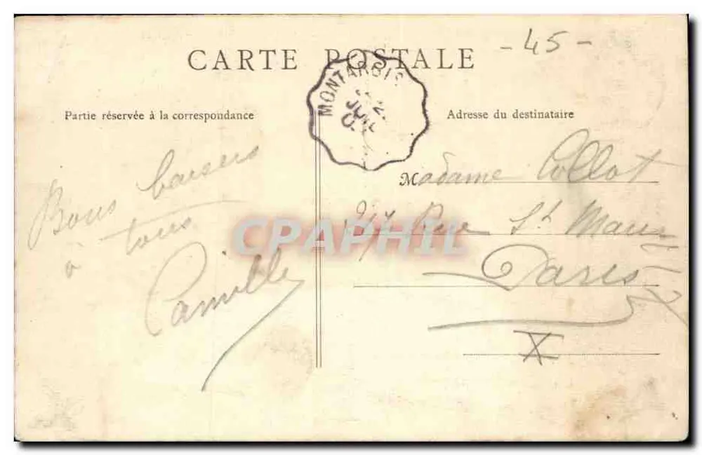 Montargis — Rue de Loing — Chartier frères, editora, Montargis - Verso