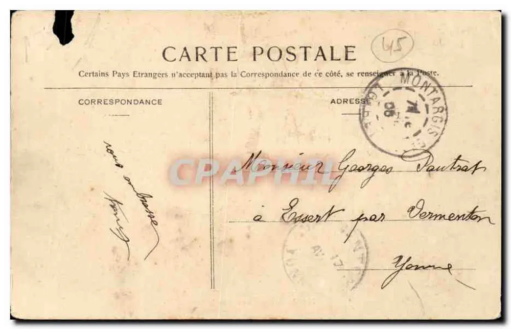 Montargis — Entrada da Floresta — C.F.M. editora - Verso