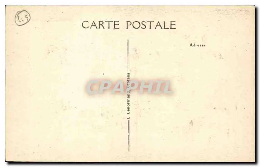Orléans — A Catedral — Editor L. Lenormand, n° 301 - Verso