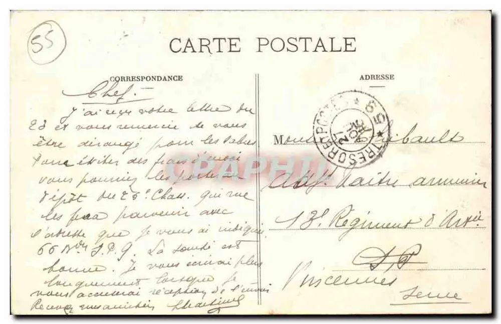 Die Argonne - Aubréville - Courcelles-les-Aubréville — Edition E. Moisson, Sainte-Ménéhould - Rückseite