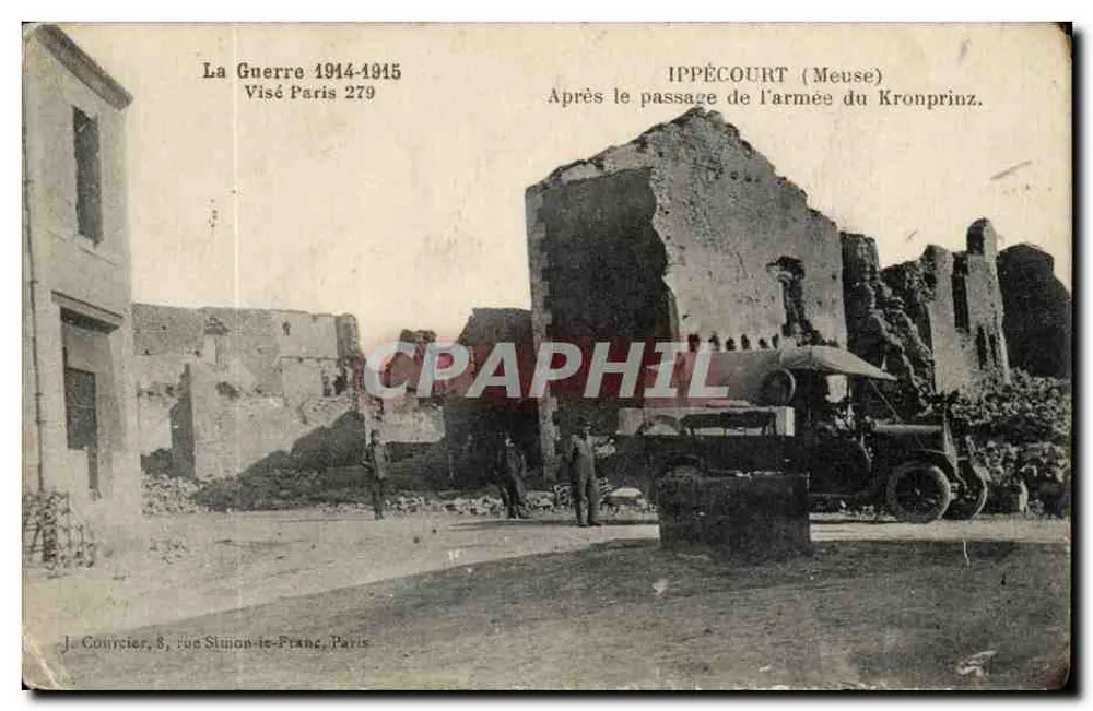 Ippécourt (Meuse) — Após o passo da armada do Kronprinz — J. Courcier, 8, rue Simon-le-Franc, Paris - Frente