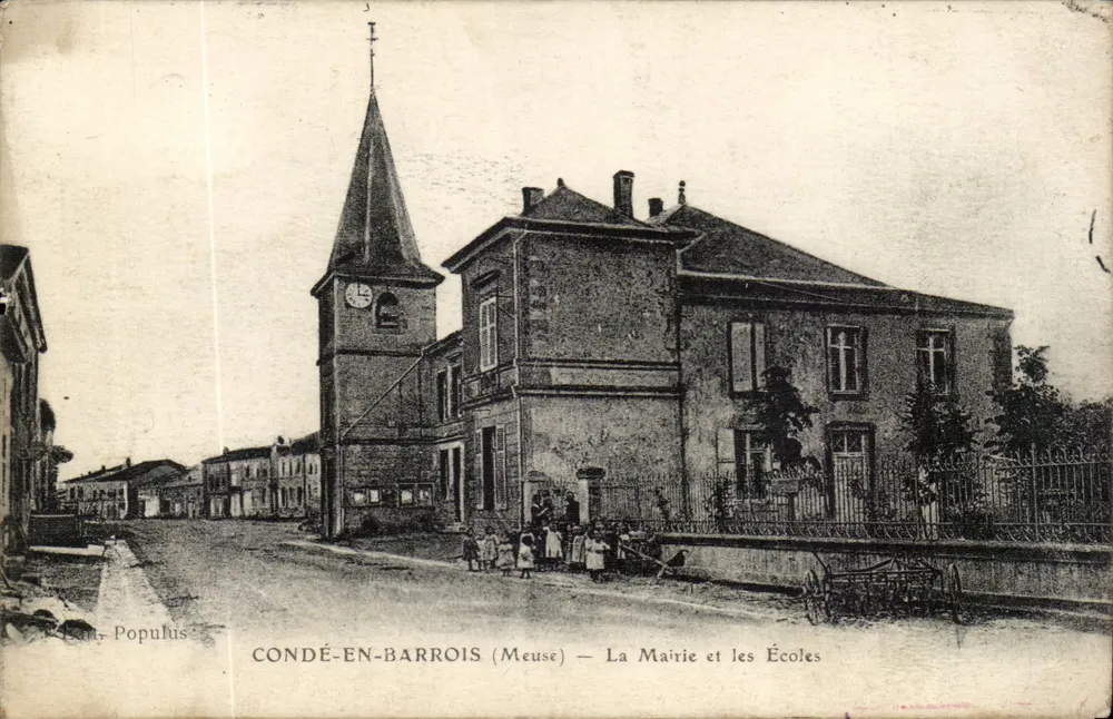 Condé-en-Barrois (Meuse) — Das Rathaus und die Schulen — Verlag Populus - Vorderseite